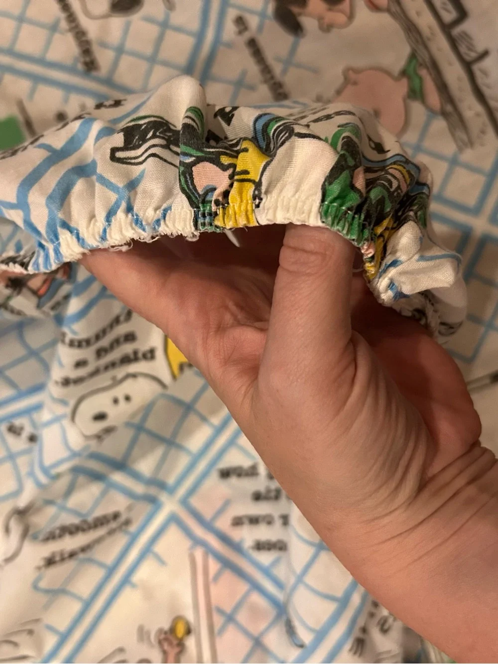 Vintage 1971 Snoopy Peanuts HAPPINESS IS Twin Fitted Sheet & Pillowcase